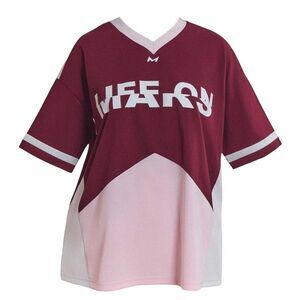 Mars Womens/Ladies Tate Jersey Oversized T-Shirt / Pink/Maroon